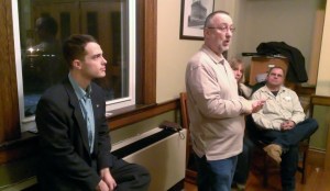 Vice-Chairman Peter Cooper, Sr. addresses the CRTC while Chairman Joe Szafarowicz looks on.