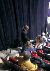 Charlie Baker greets a supporter.